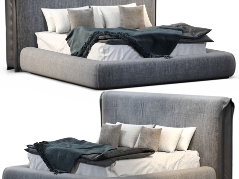  Bonaldo SADDLE系列高靠背床3d模型 