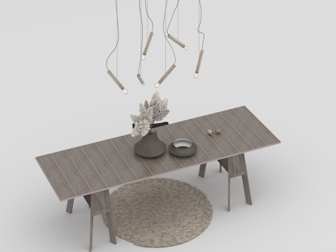  茶桌组合3d模型 