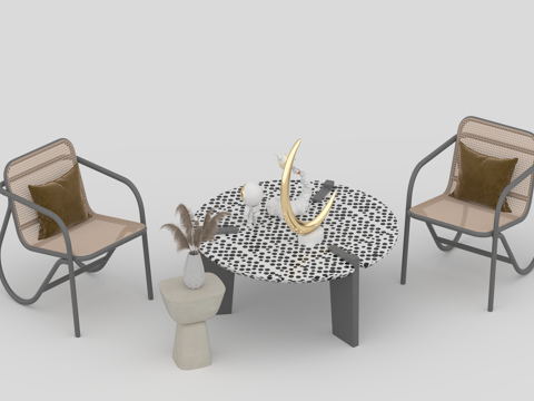  桌椅3d模型 