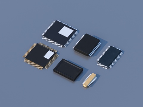  电子元件 零件 五金 电脑配件3d模型 