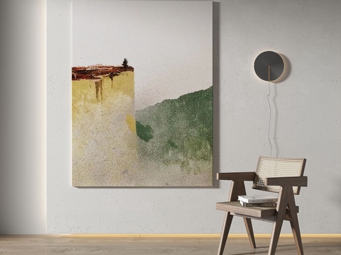  中古，现代，复古，轻奢，装饰画3d模型 