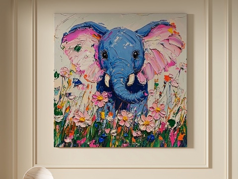  现代，轻奢，侘寂，肌理，油画，装饰画3d模型 