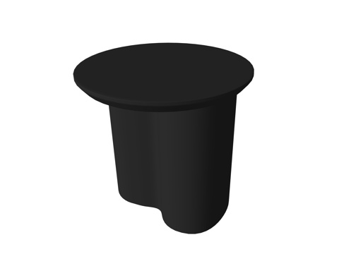  现代茶几su模型 