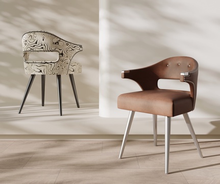  现代意式椅子 单椅 休闲椅3d模型 