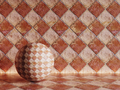  现代红色瓷砖 厨房瓷砖 洗手间瓷砖 地砖 墙砖3d模型 