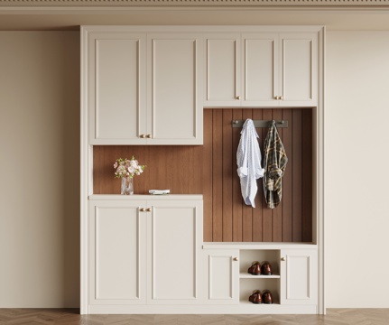 中古风玄关柜 边柜su模型