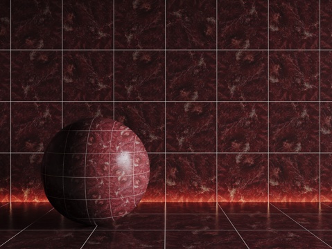  现代红色瓷砖 厨房瓷砖 洗手间瓷砖 地砖 墙砖3d模型 