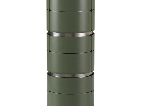  Flou TOSHI圆形皮革梳妆台3d模型 