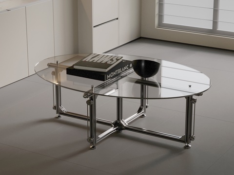  现代茶几su模型 