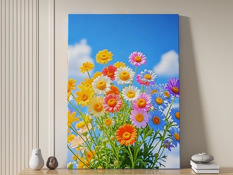  田园，奶油，挂画3d模型 