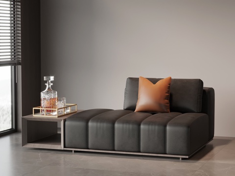  现代意式沙发凳 贵妃椅3d模型 