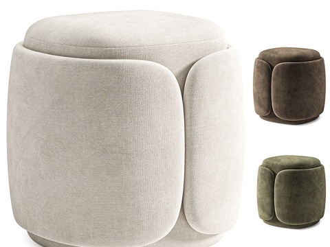  简约圆凳3d模型 