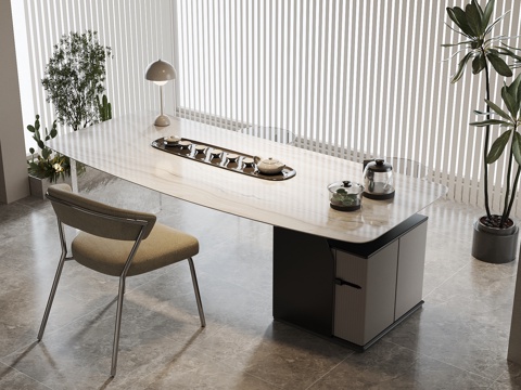 现代茶桌椅su模型