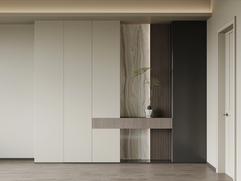  现代玄关柜 入户鞋柜3d模型 