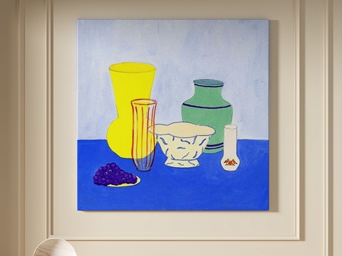  现代，简约，抽象，装饰画3d模型 