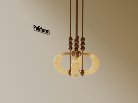 现代轻奢吊灯su模型