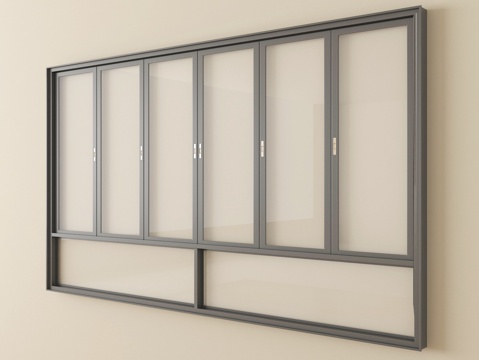  现代窗户推拉窗 落地窗 阳台窗3d模型 