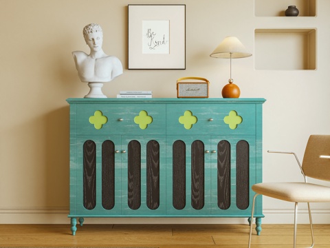  玄关柜 储物柜 斗柜 鞋柜 置物柜 边柜 摆件3d模型 