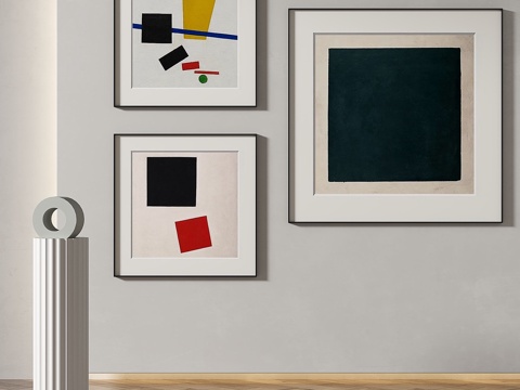  现代，简约，抽象，装饰画3d模型 