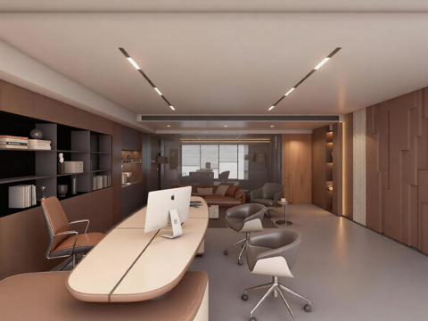  办公室3d模型 