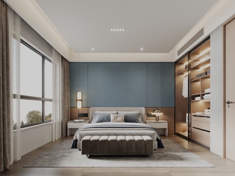  卧室 主卧3d模型 