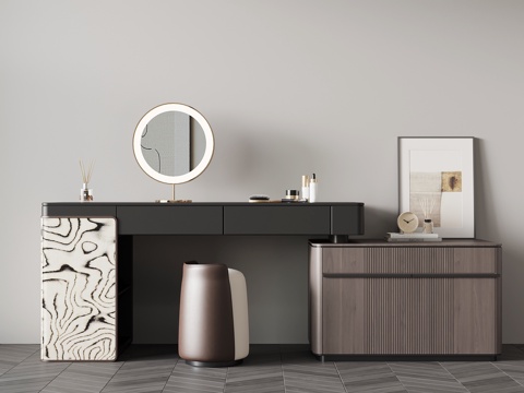  现代意式梳妆台3d模型 