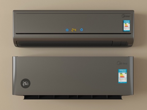  现代空调 壁挂式空调su模型 