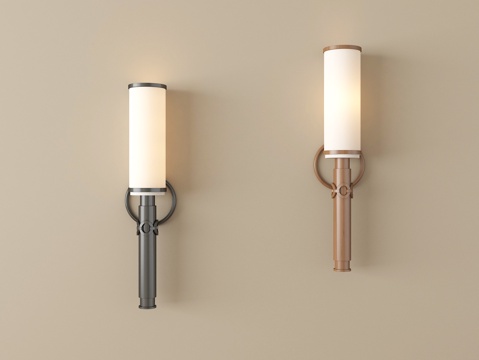  新中式壁灯 复古壁灯 金属壁灯 装饰灯3d模型 