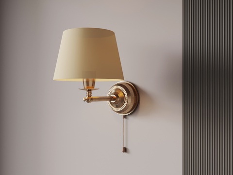 法式壁灯 金属壁灯su模型