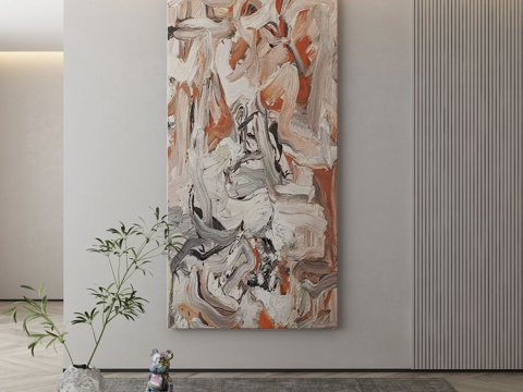  现代侘寂挂画 油画3d模型 