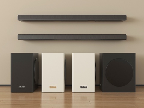  现代音响 落地式音响 壁挂音响3d模型 