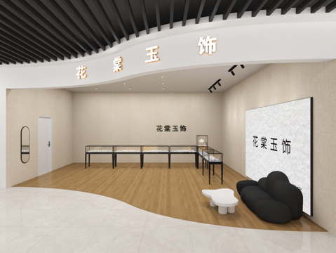  珠宝店 珠宝柜台 珠宝首饰3d模型 