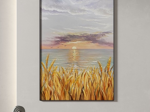  现代，简约，客厅，装饰画3d模型 