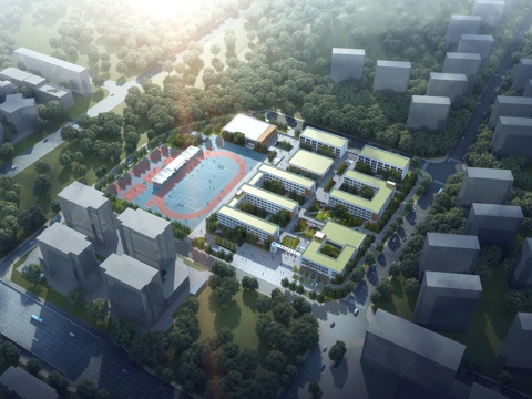  现代 产业园 康养社区 养老社区 建筑外观 3D模型3d模型 