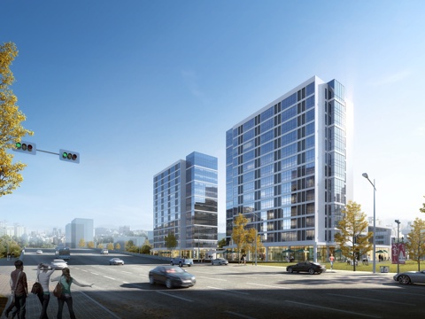  现代 办公楼 产业园 建筑外观 3D模型3d模型 