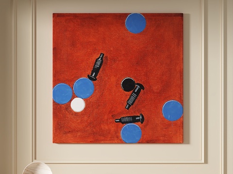  现代，简约，抽象，装饰画3d模型 