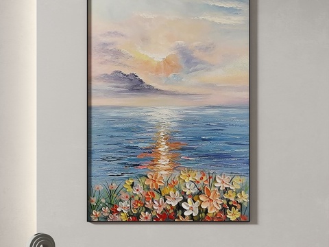  现代，简约，客厅，装饰画3d模型 