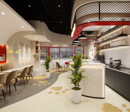 宠物店 猫咖店  最新全套施工图 效果图合集cad施工图