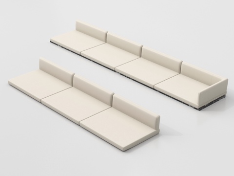  现代沙发坐垫 多人沙发 沙发垫3d模型 