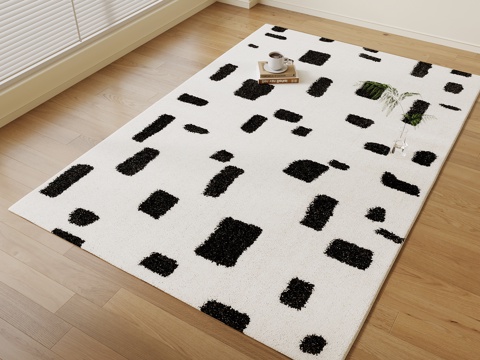  现代奶油地毯3d模型 