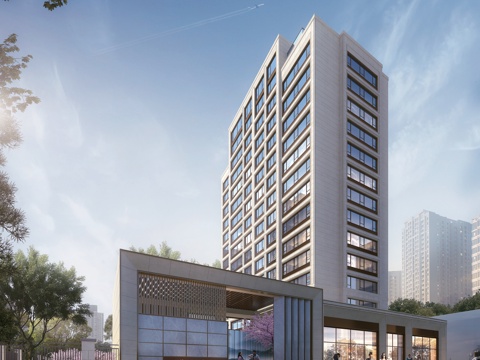  现代  建筑外观 小区住宅3D模型3d模型 