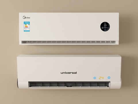  现代空调 壁挂式空调3d模型 