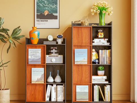  书柜 置物柜 杂志柜 储物柜 边柜 书籍3d模型 