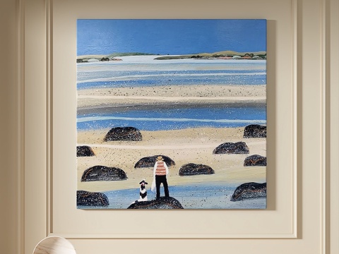  现代，简约，抽象，装饰画3d模型 