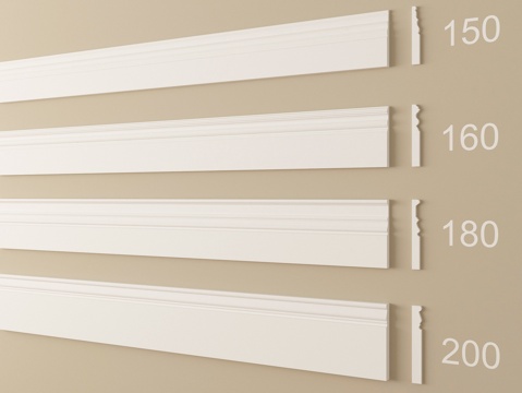 现代踢脚线 角线 腰线su模型