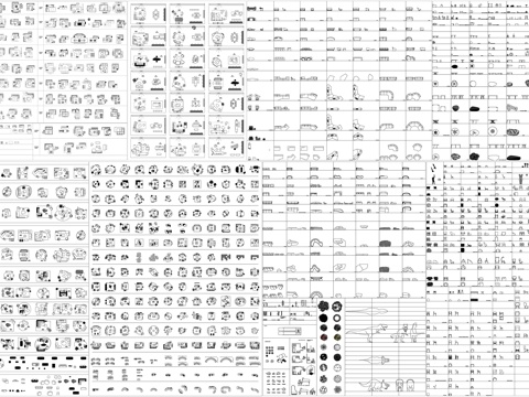 沙发家具组合休闲椅子餐桌医疗器械灯具书桌素材CAD图库cad施工图