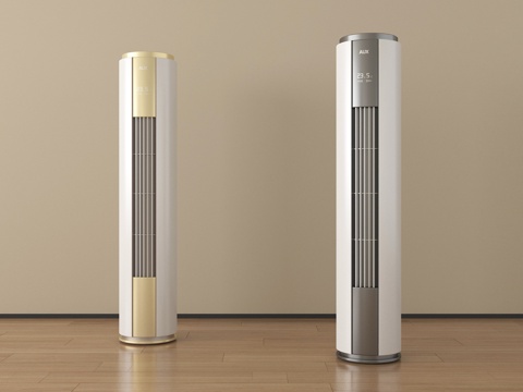  现代空调 立式空调3d模型 