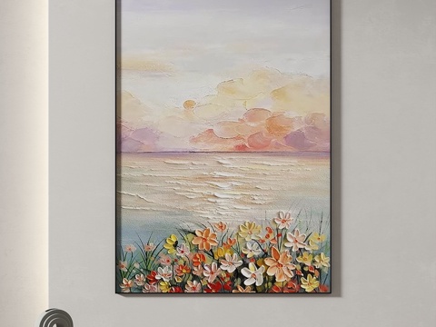  现代，简约，客厅，装饰画3d模型 