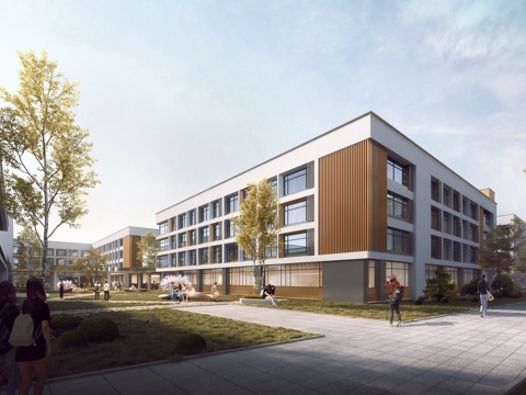  现代 办公楼 产业园 建筑外观 3D模型3d模型 