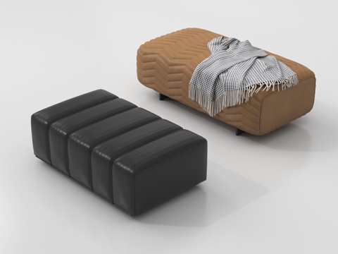  现代沙发凳 床尾凳 换鞋凳3d模型 